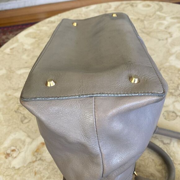 Modalu England Large“Pipa” Leather Bag Grey - Picture 8 of 15